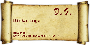 Dinka Inge névjegykártya